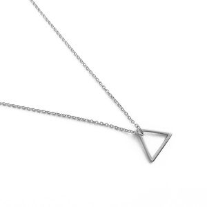 **LAST ONE** Honeycat Outline Triangle Necklace in Silver